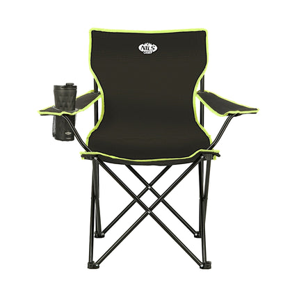 Camping Chair, Black-Lime, Foldable, Lightweight