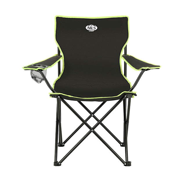 Camping Chair, Black-Lime, Foldable, Lightweight