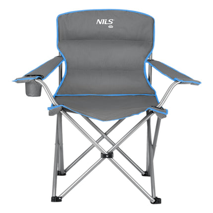 Camping Chair, Gray-Blue, Foldable, Lightweight