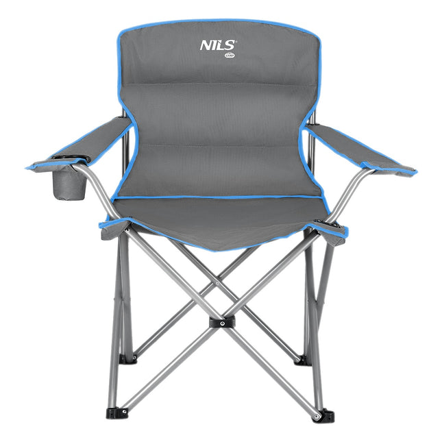 Camping Chair, Gray-Blue, Foldable, Lightweight