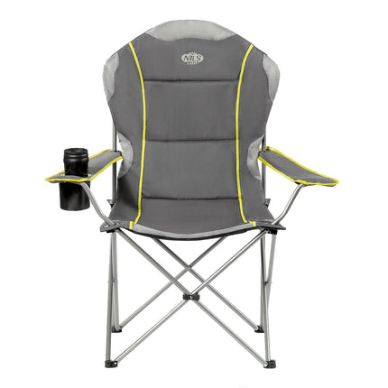Camping Chair, Grey-Lime, Foldable, Lightweight