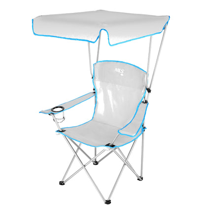 Camping Chair with Sunshade, Gray