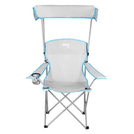 Camping Chair with Sunshade, Gray