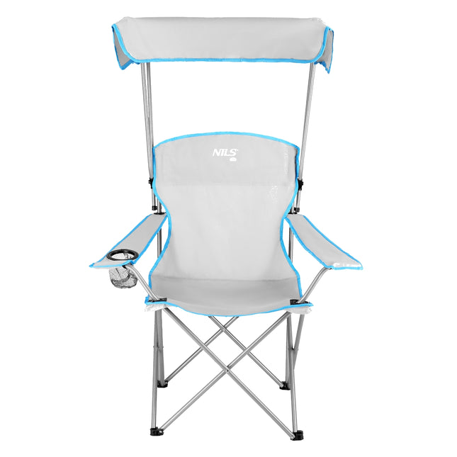 Camping Chair with Sunshade, Gray
