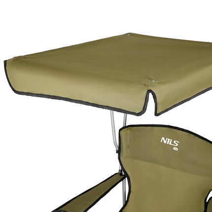 Camping Chair with Sunshade, Green