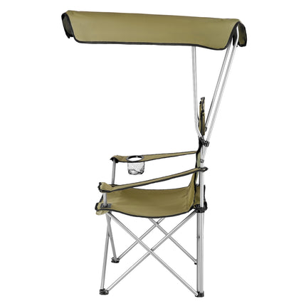 Camping Chair with Sunshade, Green