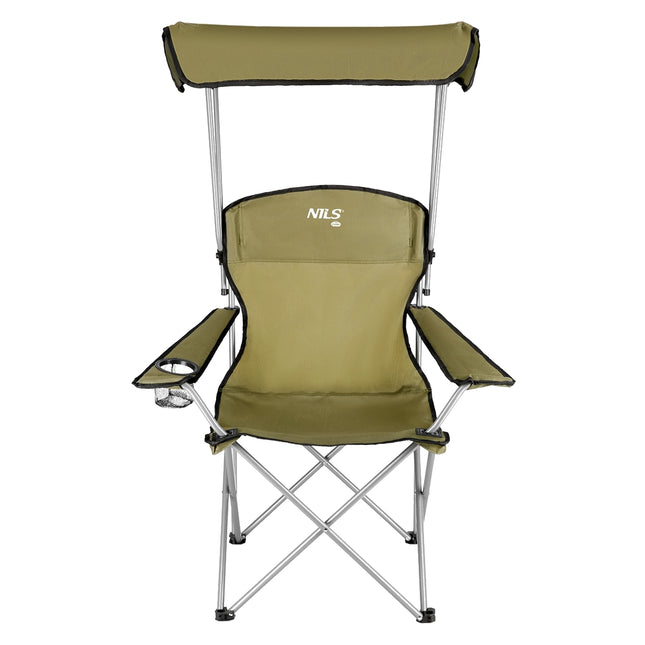 Camping Chair with Sunshade, Green