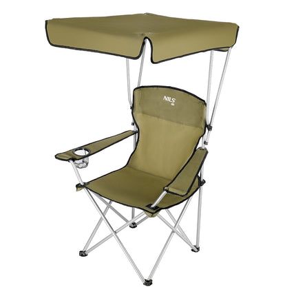 Camping Chair with Sunshade, Green