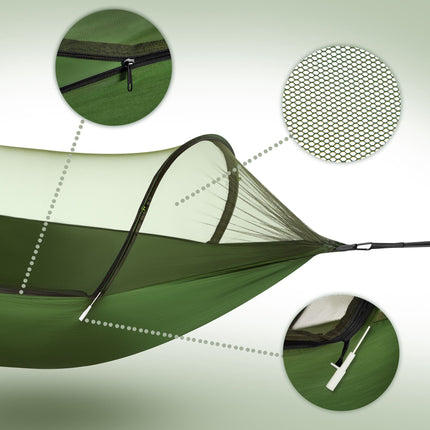 Camping Hammock With Mosquito Net and Canopy, 270 cm