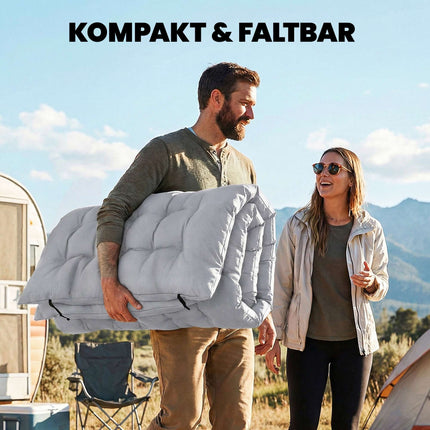Camping Mat 8cm Thick, Non-Slip, Foldable, 200x80cm