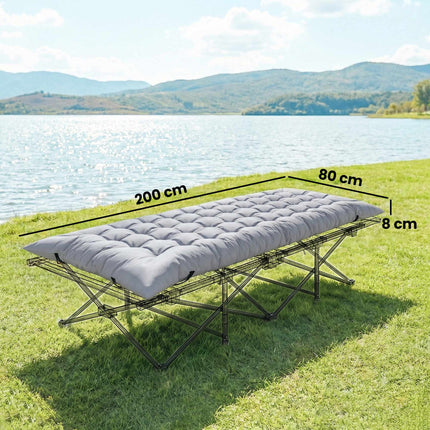 Camping Mat 8cm Thick, Non-Slip, Foldable, 200x80cm