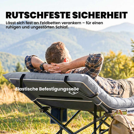 Camping Mat 8cm Thick, Non-Slip, Foldable, 200x80cm
