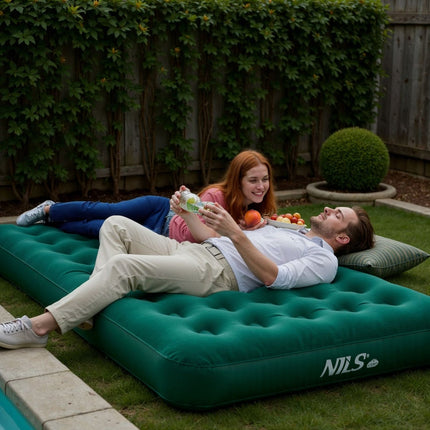 Camping Mattress 191x137x22 cm, Green