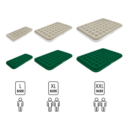 Camping Mattress, 203x152x22 cm, Beige