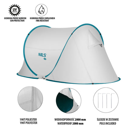 Camping Pop Up Tent, Light Gray, Easy Setup