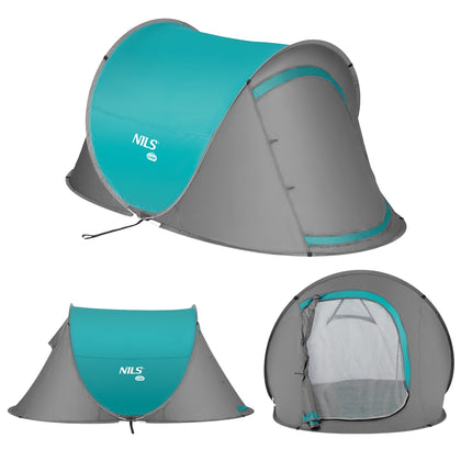 Camping Pop Up Tent, Turquoise, Easy Setup