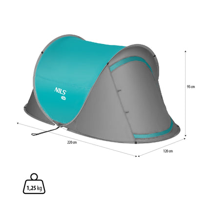 Camping Pop Up Tent, Turquoise, Easy Setup