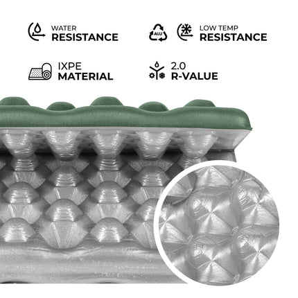 Camping Seating Mat, Aluminum Backing, 40 cm, Green