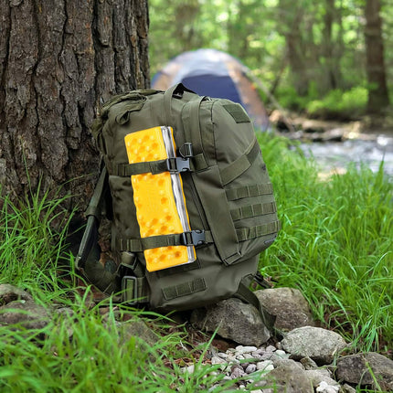 Camping Seating Mat, Aluminum Bolster, 40 cm, Yellow