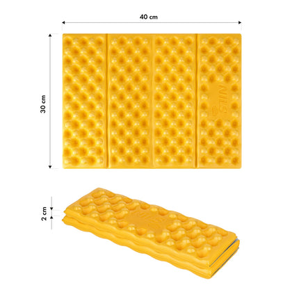 Camping Seating Mat, Aluminum Bolster, 40 cm, Yellow