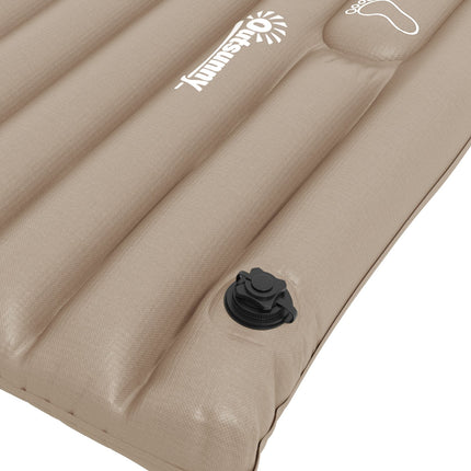 Camping Air Mattress With Foot Pump, Water Repellent, Khaki