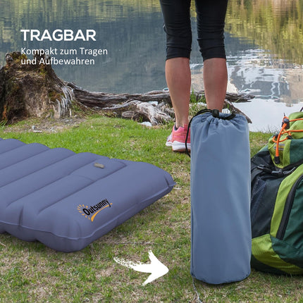 Camping air mattress - Water repellent with foot pump