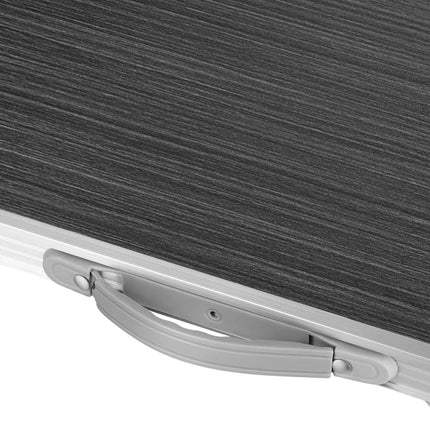 Camping Table 80x60x70 cm, Dark Grey, Portable