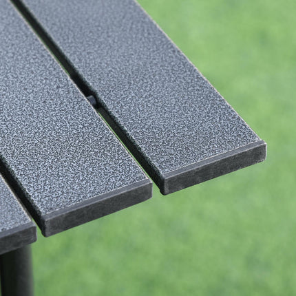 Lightweight black aluminum folding camping table 70x70x69cm