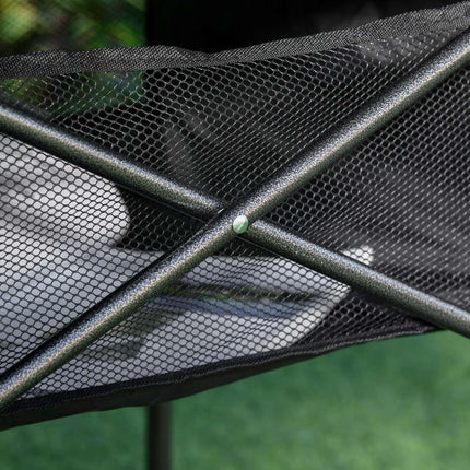 Lightweight black aluminum folding camping table 70x70x69cm