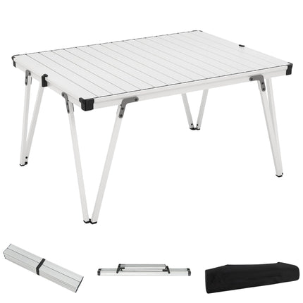 Camping Table with Waterproof Top & Carry Bag – Silver
