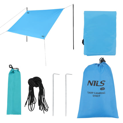 Camping Tarp 230x140 cm, Blue