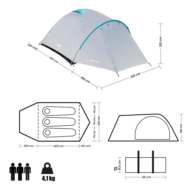Camping Tent, 2-Person, Waterproof, Easy Setup