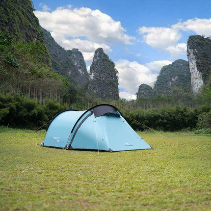 Camping Tent – 3-Person, Waterproof, Blue