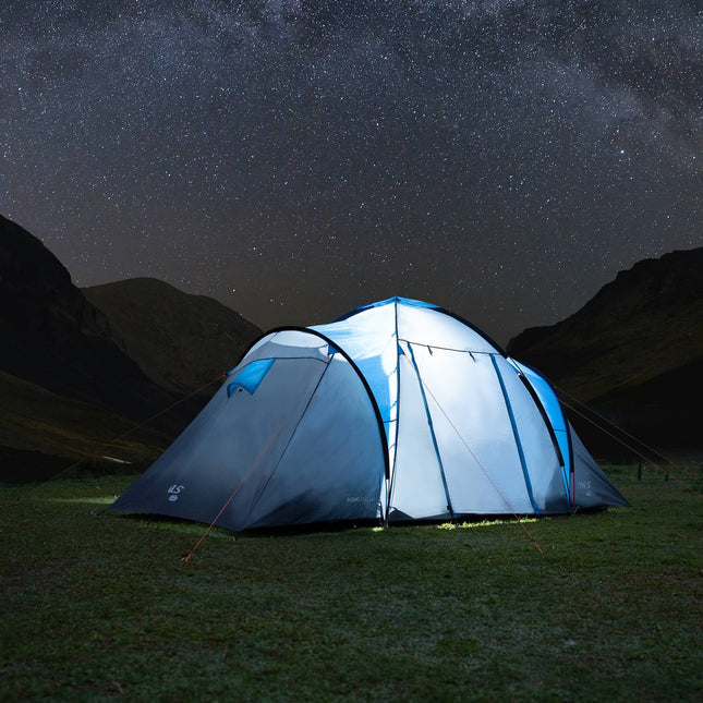 Camping Tent, 4-Person, Blue-Gray