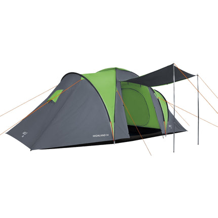Camping Tent, 4-Person, Green-Gray, Waterproof