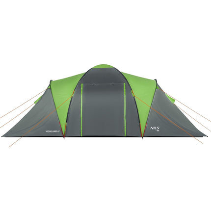 Camping Tent, 4-Person, Green-Gray, Waterproof