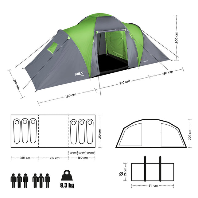 Camping Tent – 4 Person, Waterproof, Easy Setup