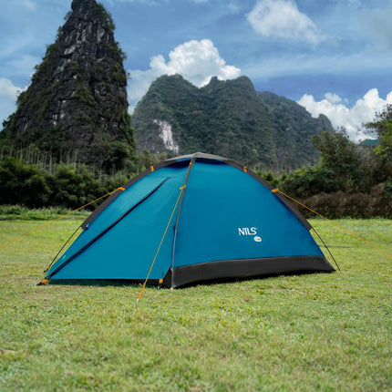 Camping Tent, Gray/Light Gray, 2-Person