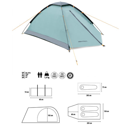 Camping Tent, Green, Nightfall, 2-Person