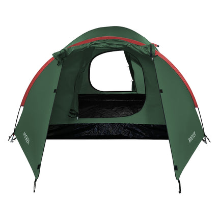 Camping Tent, Green-Red, 2-Person, Lightweight