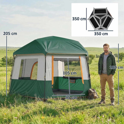 Camping Tent for 4-6 People, Waterproof, UV30+ Protection