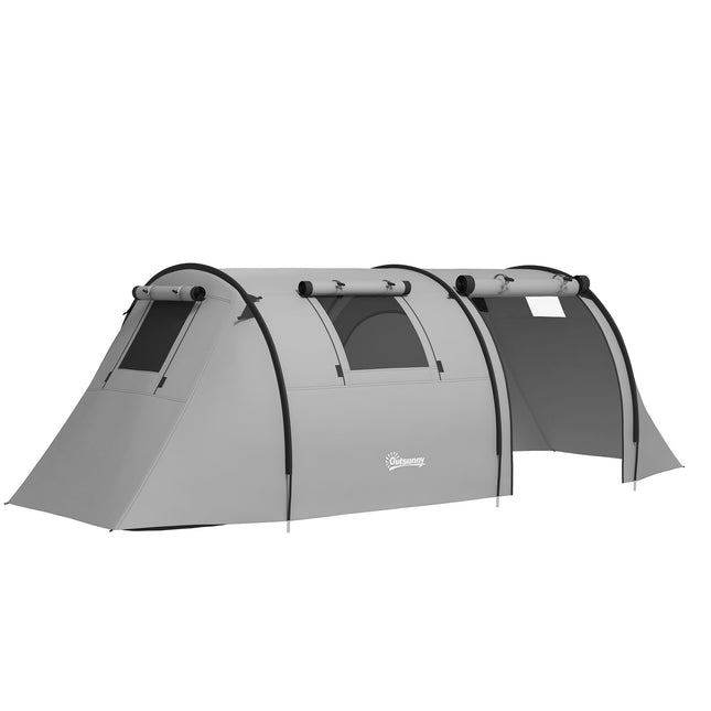 Camping Tent for 4 People, Waterproof, 2-Room Design