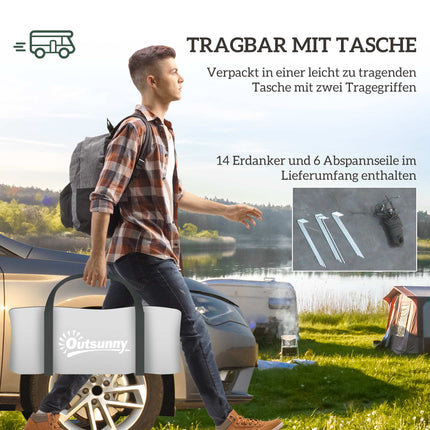 Camping Tent for 4 People, Waterproof, 2-Room Design