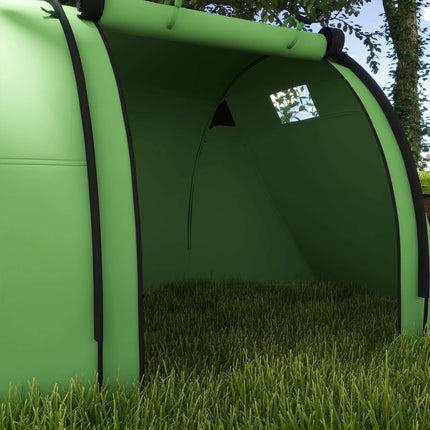Camping Tent for 4, Waterproof, 2-Room, Dark Green