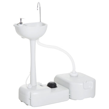 Portable camping sink with 17L water tank and soap dispenser
