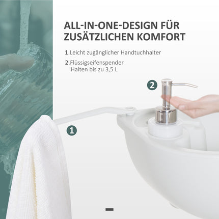 Portable camping sink with 17L water tank and soap dispenser