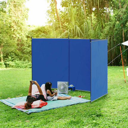 Camping Windbreak Privacy Screen 450x150cm, Blue