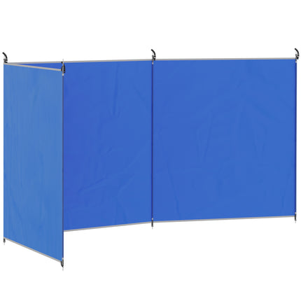 Camping Windshield 540x150 cm with Steel Poles and Bag