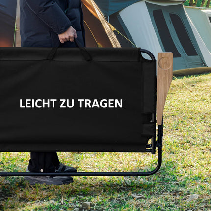2-seater folding camping chair, portable with cup holder