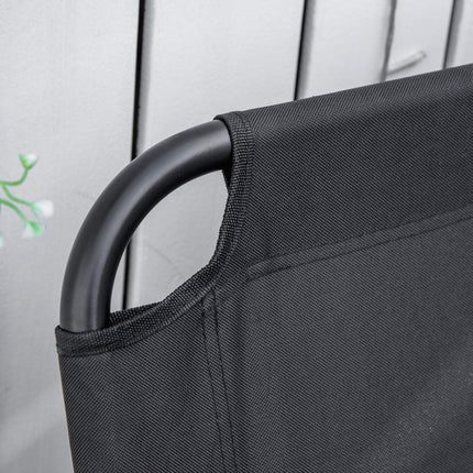2-seater folding camping chair, portable with cup holder